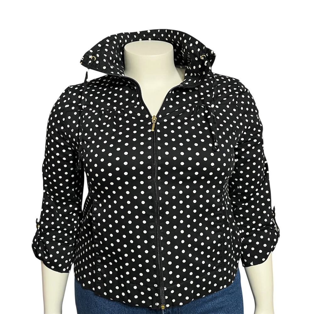 🌟Studio Works Women Cotton Lightweight Jacket Polka Dot Sz-XL Petite